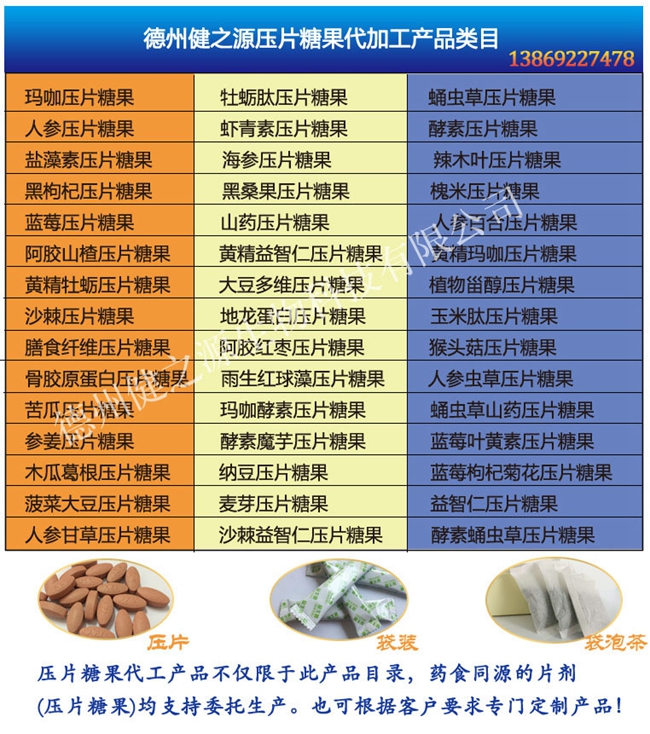 保健品代加工_壓片糖果OEM_德州健之源